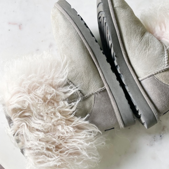 UGG Lida Boots in Seal Grey with Sheepskin and Mongolian Fur - Picture 8 of 15